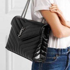 YSL Medium Black Loulou Bag
